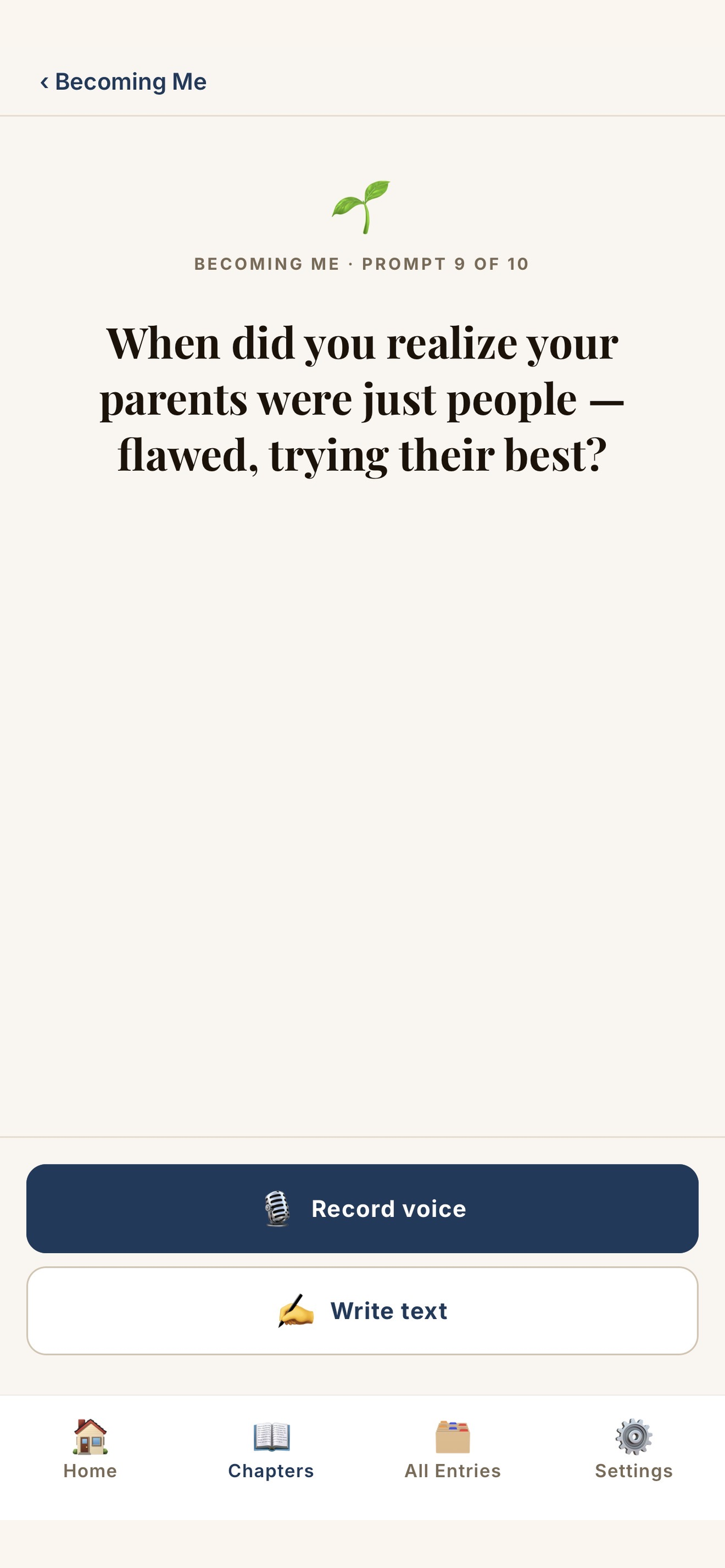 Answering a prompt